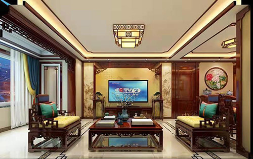 庆城住宅新中式风格装修，尽显奢华品味